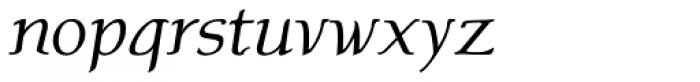 Atlantic Serif Italic Font LOWERCASE