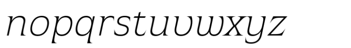 Atsanee Extra Light Italic Font LOWERCASE