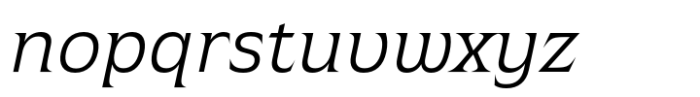 Atsanee Light Italic Font LOWERCASE