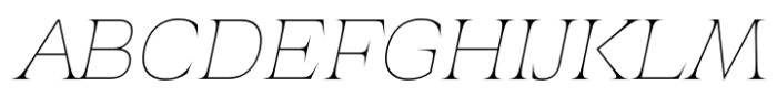 Atsanee Thin Italic Font UPPERCASE