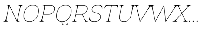 Atsanee Thin Italic Font UPPERCASE