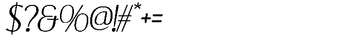 Attelier Italic Font OTHER CHARS