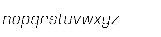 Attha Light Italic Font LOWERCASE