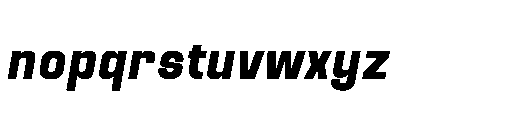 Attha Loopless Bold Italic Font LOWERCASE