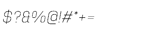 Attha Loopless Extra Light Italic Font OTHER CHARS
