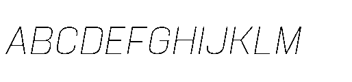 Attha Loopless Extra Light Italic Font UPPERCASE