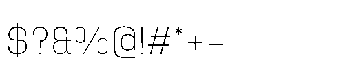 Attha Loopless Extra Light Font OTHER CHARS