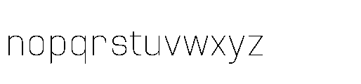 Attha Loopless Extra Light Font LOWERCASE