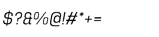 Attha Loopless Italic Font OTHER CHARS