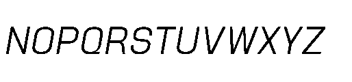 Attha Loopless Italic Font UPPERCASE