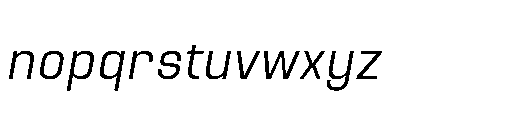 Attha Loopless Italic Font LOWERCASE