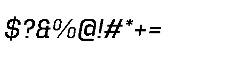 Attha Loopless Medium Italic Font OTHER CHARS