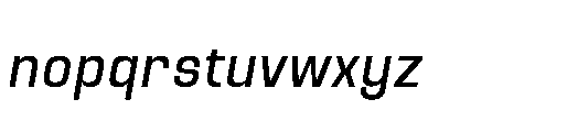 Attha Loopless Medium Italic Font LOWERCASE