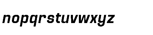 Attha Loopless Semi Bold Italic Font LOWERCASE