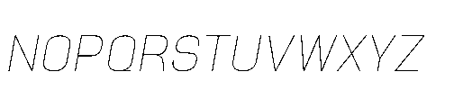 Attha Loopless Thin Italic Font UPPERCASE