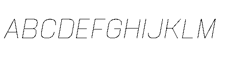 Attha Thin Italic Font UPPERCASE