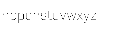 Attha Thin Font LOWERCASE