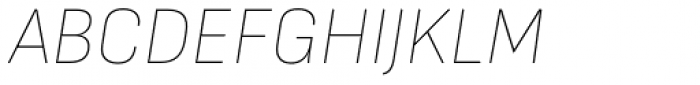 Attractive Semi Cond Thin Italic Font UPPERCASE