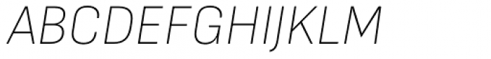 Attractive Semi Cond Ultra Light Italic Font UPPERCASE