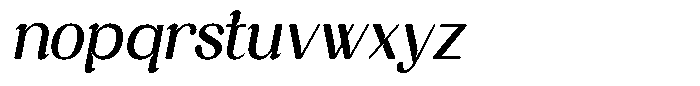 Aturia Deco Italic Font LOWERCASE