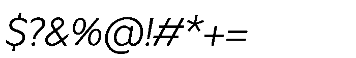 Atwic Hebrew Reg Italic Font OTHER CHARS