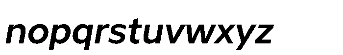Atwic Hebrew Semi B Italic Font LOWERCASE