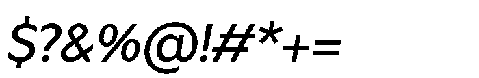 Atwic Latin Mid Italic Font OTHER CHARS