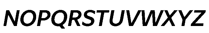 Atwic Latin Semi B Italic Font UPPERCASE