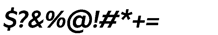 Atwic Pro Semi B Italic Font OTHER CHARS