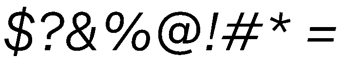 AT Reply Light Italic Font OTHER CHARS