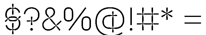 AT Stick Thin Font OTHER CHARS