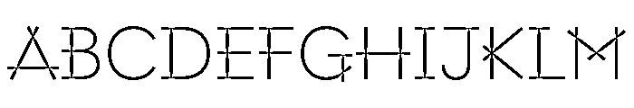 AT Stick Thin Font UPPERCASE
