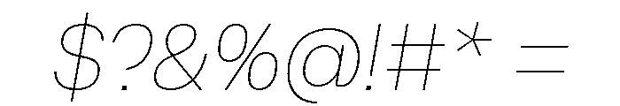 AtAero AirItalic Font OTHER CHARS