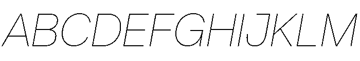 AtAero AirItalic Font UPPERCASE