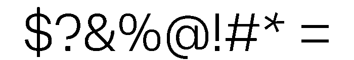 AtAero Light Font OTHER CHARS