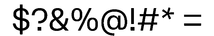 AtAero Retina Font OTHER CHARS