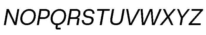 AtAero RetinaItalic Font UPPERCASE