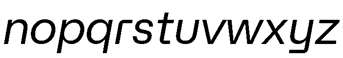 AtAero RetinaItalic Font LOWERCASE