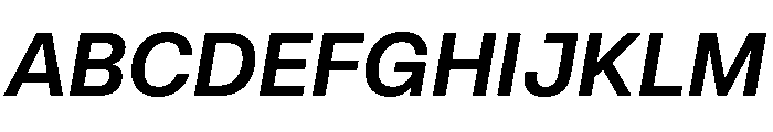 AtAero SemiboldItalic Font UPPERCASE
