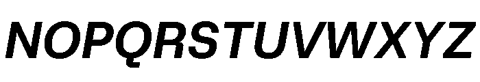 AtAero SemiboldItalic Font UPPERCASE