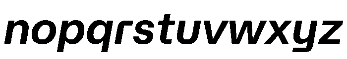 AtAero SemiboldItalic Font LOWERCASE