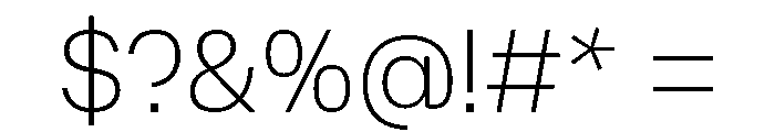 AtAero Thin Font OTHER CHARS