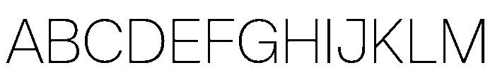 AtAero Thin Font UPPERCASE