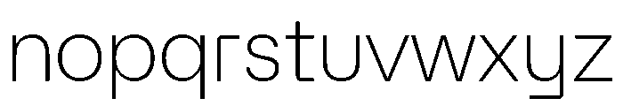 AtAero Thin Font LOWERCASE
