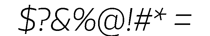 AtChrome LightItalic Font OTHER CHARS