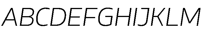 AtChrome LightItalic Font UPPERCASE