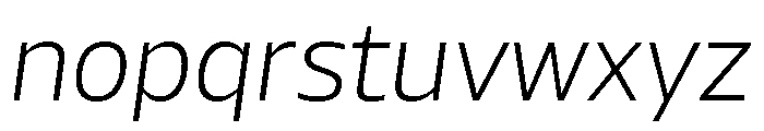 AtChrome LightItalic Font LOWERCASE