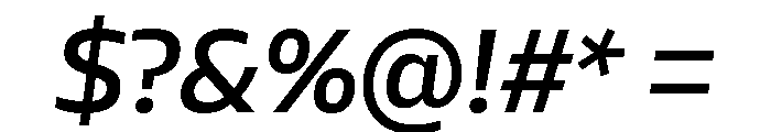 AtChrome MediumItalic Font OTHER CHARS