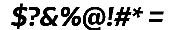 AtChrome SemiboldItalic Font OTHER CHARS