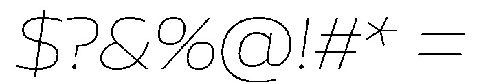 AtChromeExtended AirItalic Font OTHER CHARS